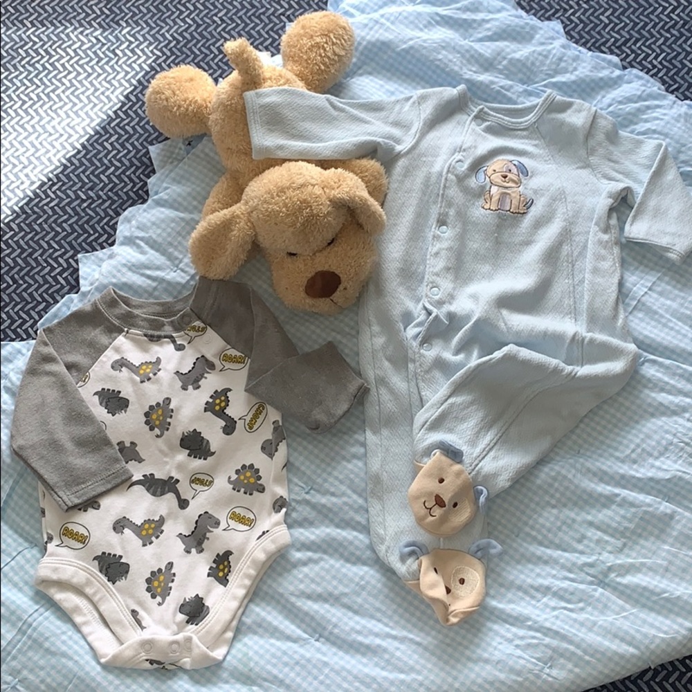 Garanamimals & Little Me Sleeper and Onesie Bundle